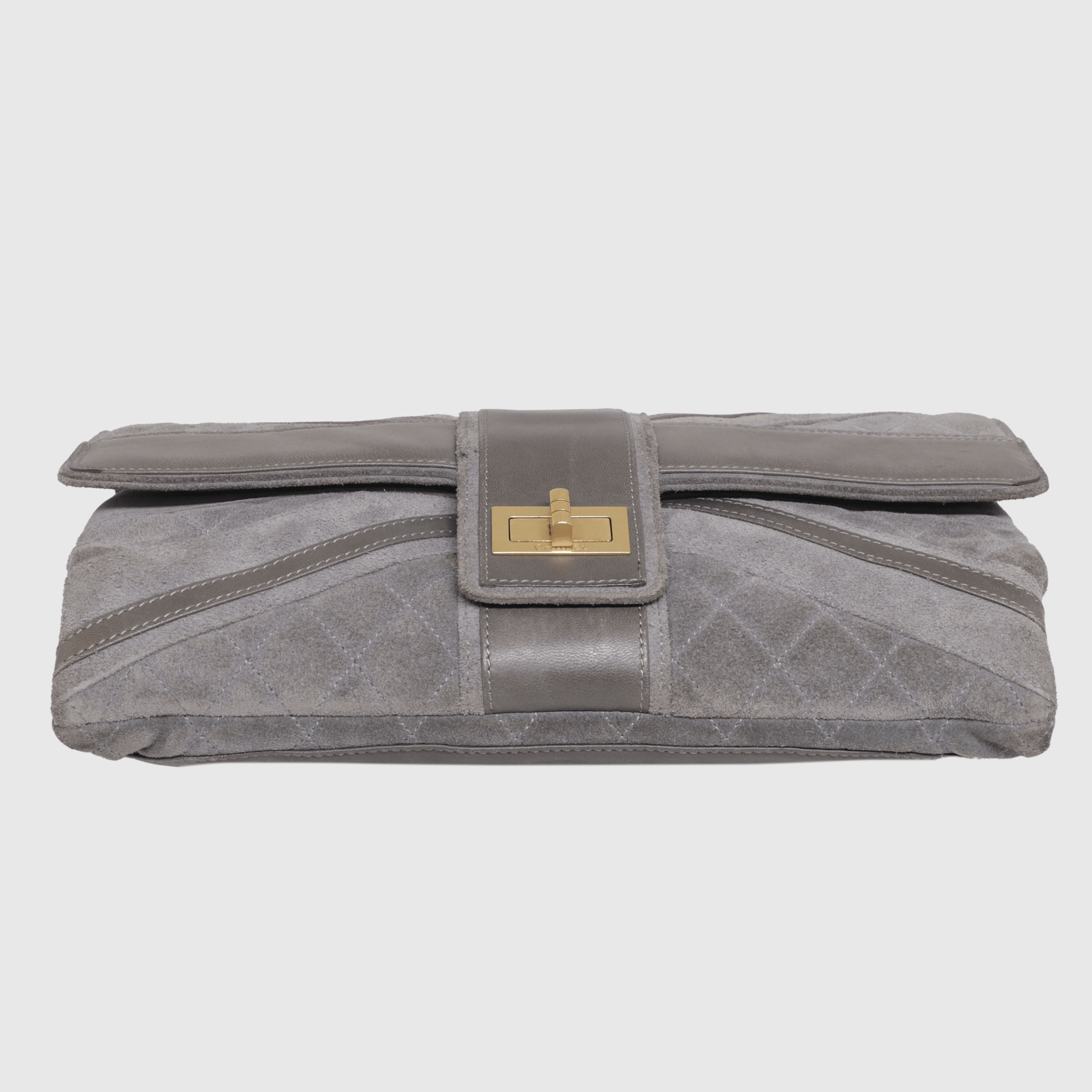 Grey Union Jack Jumbo Mademoiselle Flap Bag