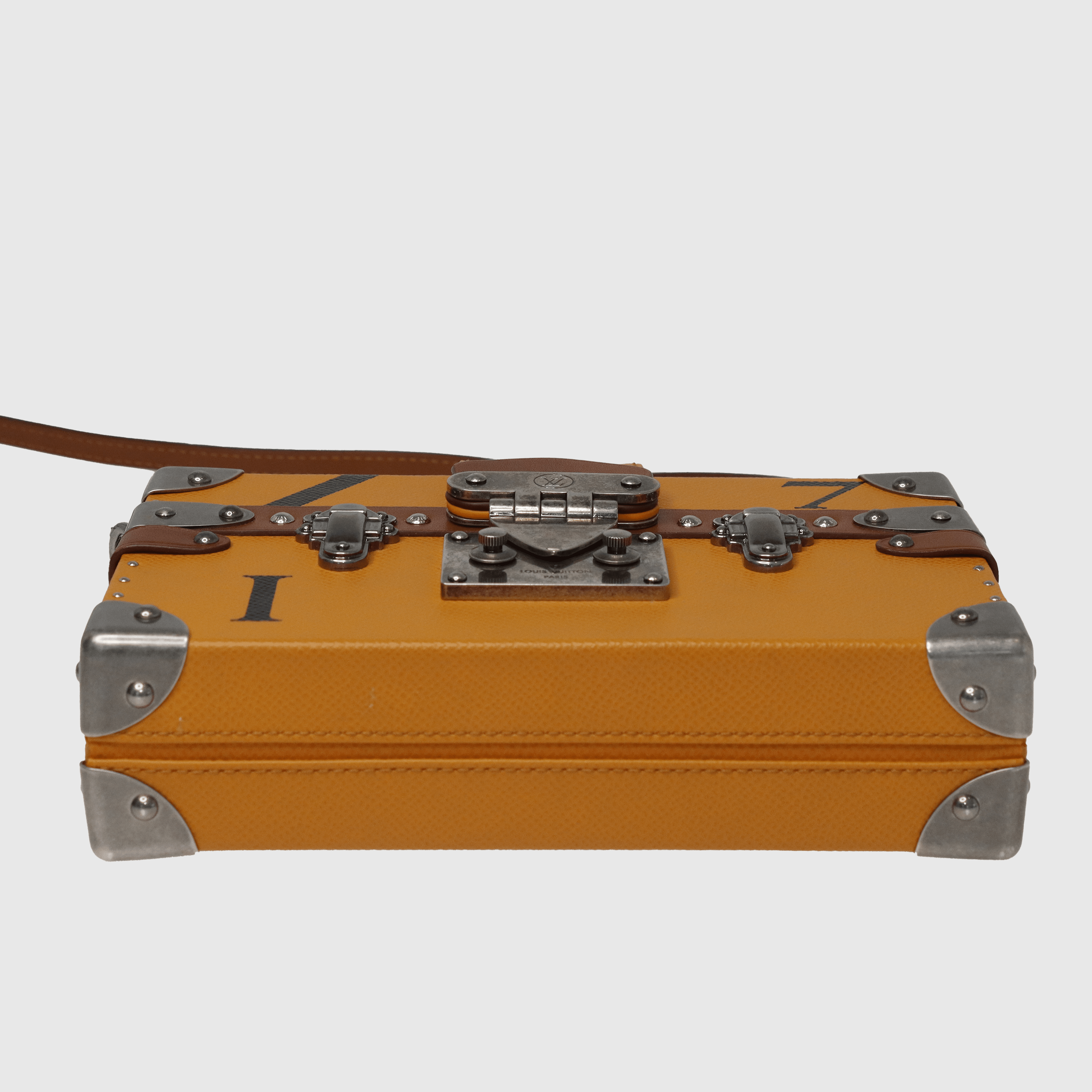 Mustard/Brown Petite Malle CroisiÃƒÆ’Ã‚Â¨re Clutch - Fall 2015