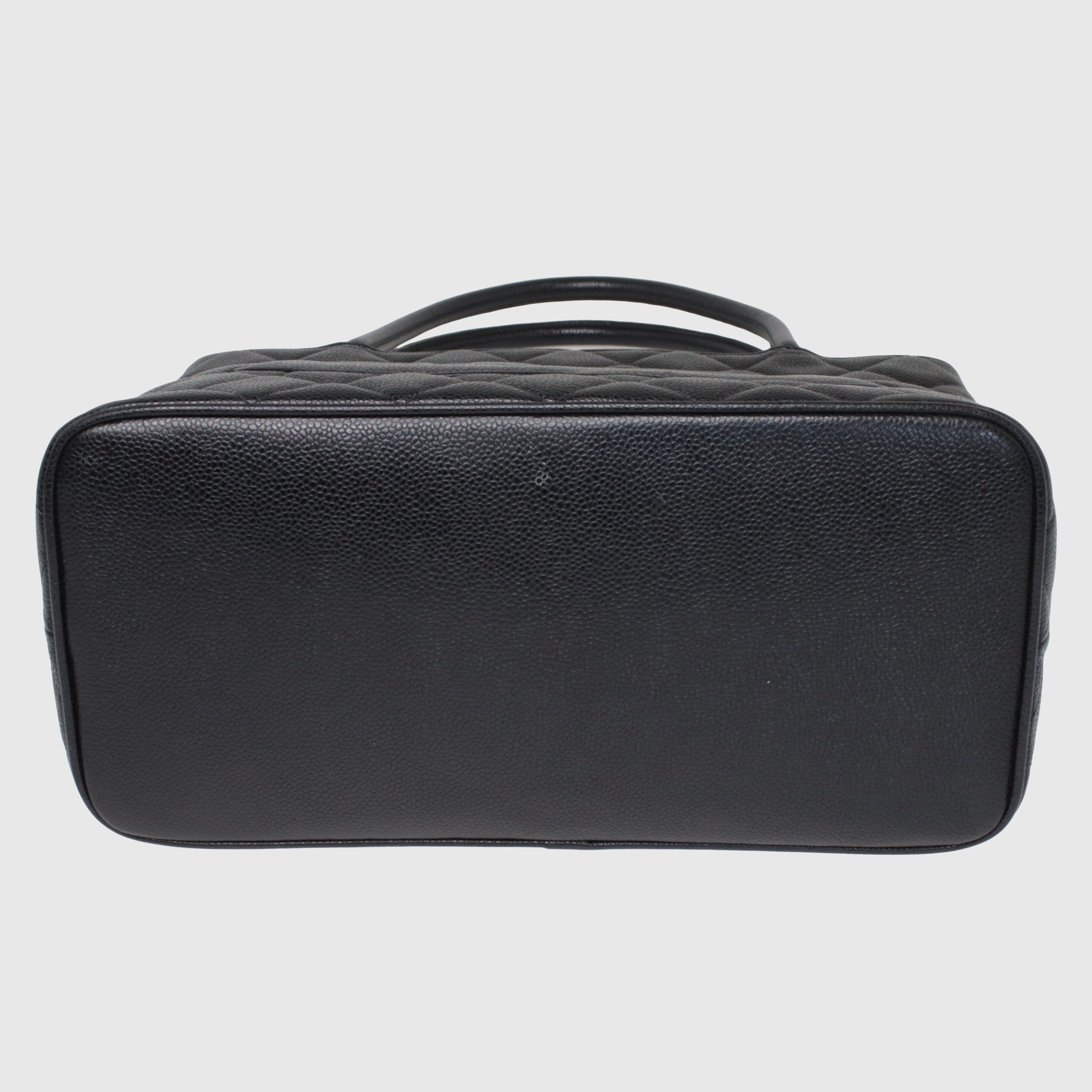 Black Vintage CC Medallion Tote Bag
