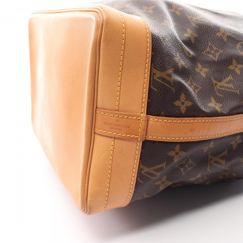 Louis Vuitton Noe Monogram Shoulder Bag PVC Leather Brown