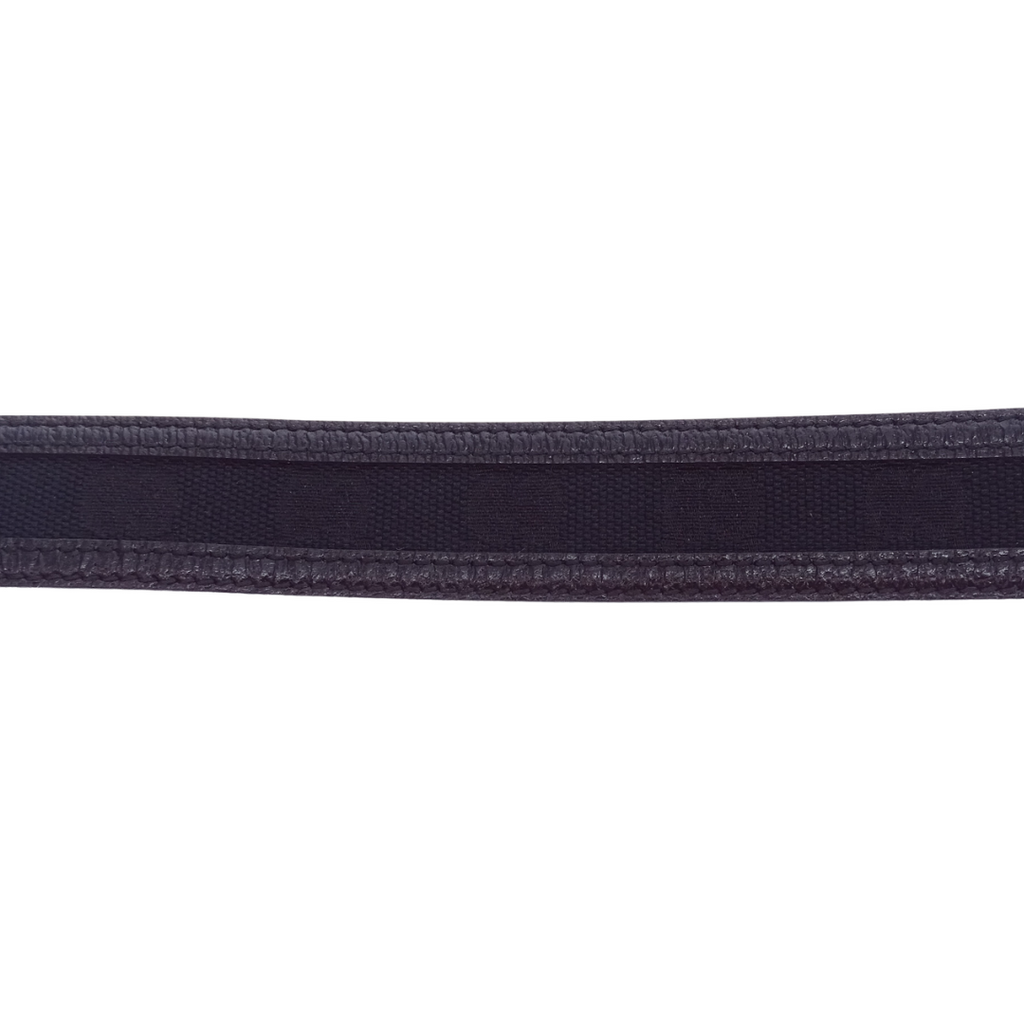 Gucci Black GG Canvas and Leather Interlocking G Buckle Belt 80/32