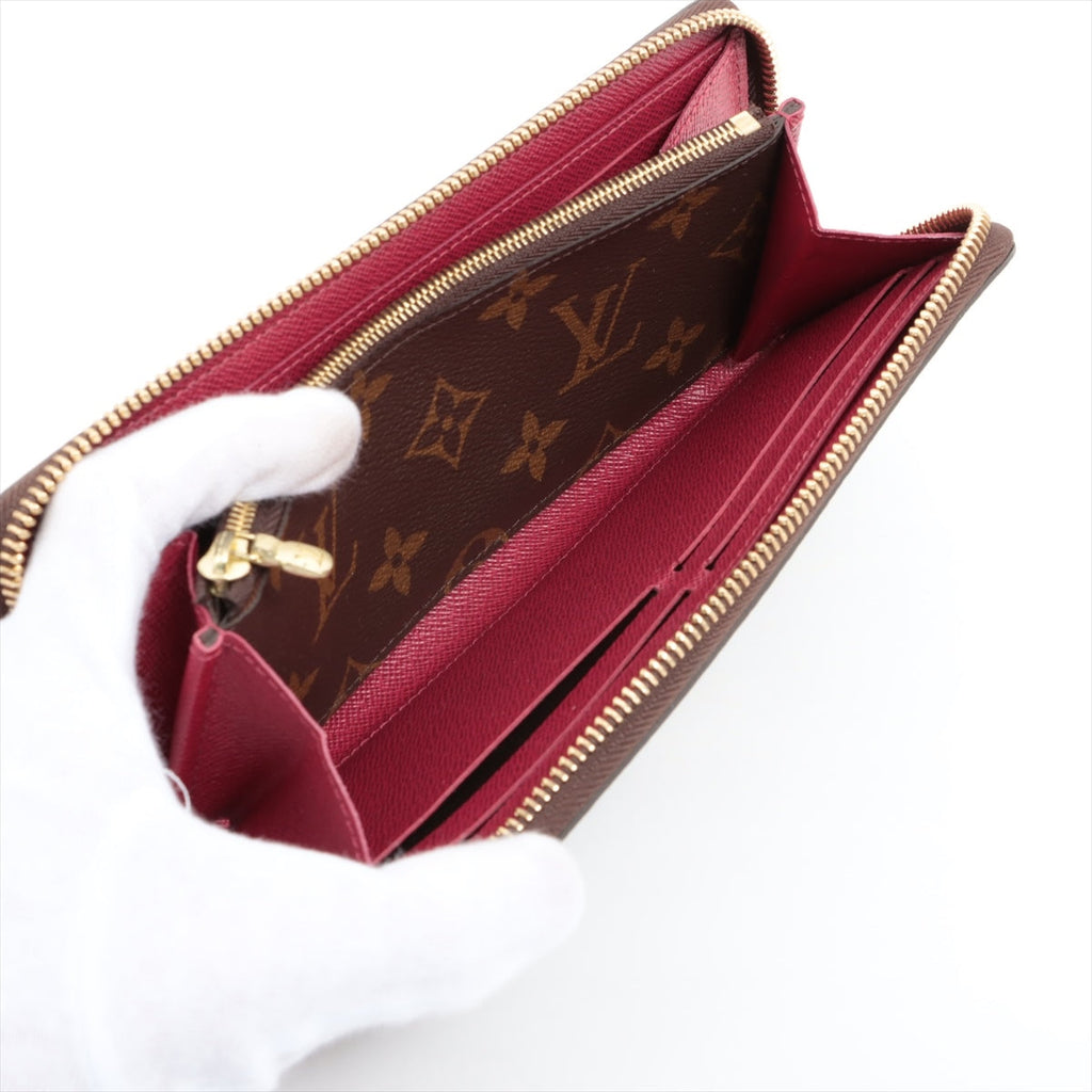 Louis Vuitton Monogram Clemence Long Wallet Fuchsia