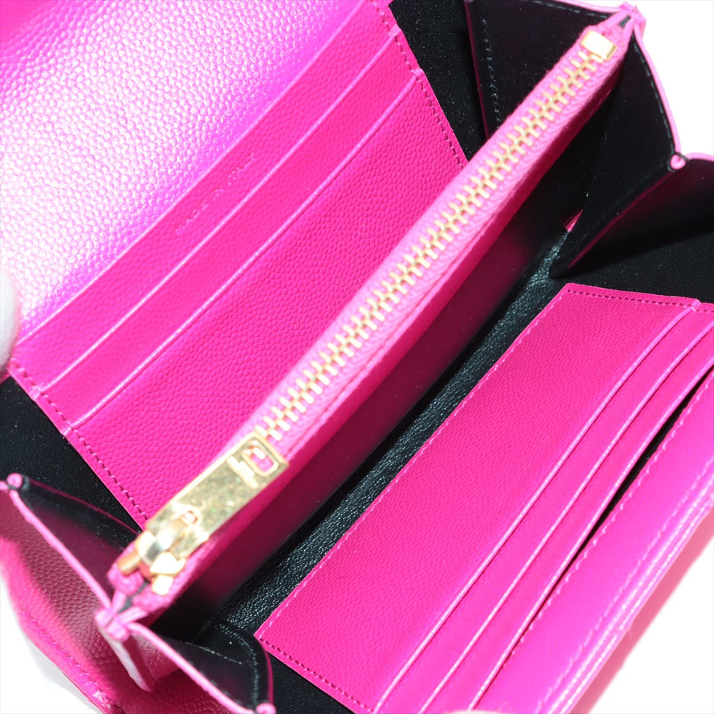 Saint Laurent Paris Monogram Envelope Wallet Pink