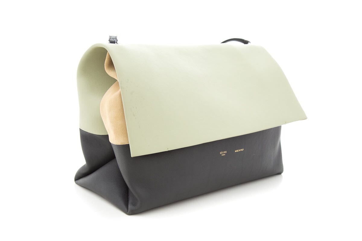Celine Green & Grey All Soft Leather Tote