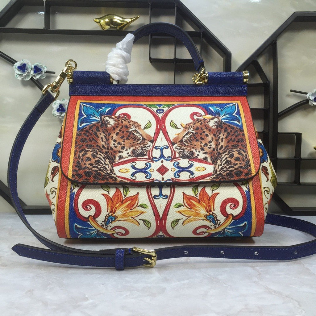 GLAMI 90s Sicily Bag With Logo Print Multicolor For Women 10.2in/26cm GLAMI