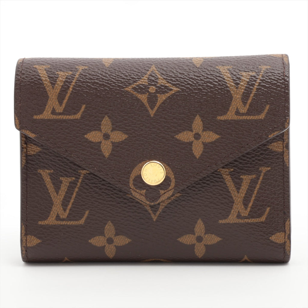 Louis Vuitton Monogram Portefolio Victoria M62472 Brown Compact Wallet