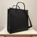 GLAMI Monogram Recycled Polyester Jacquard Tote Black For Women, Bags 14.8in/37.5cm