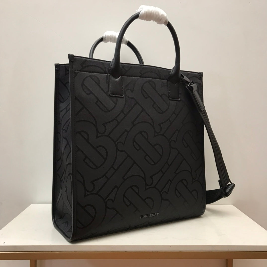 GLAMI Monogram Recycled Polyester Jacquard Tote Black For Women, Bags 14.8in/37.5cm