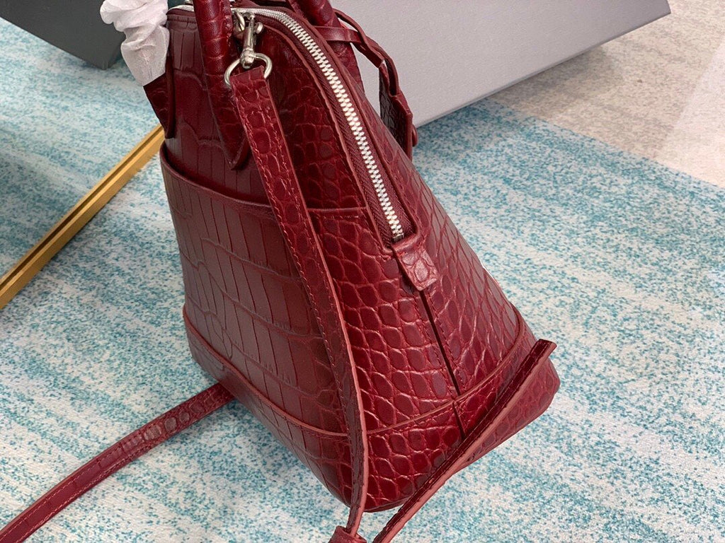Balen Ville XXS Handbag In Dark Red, For Women,  Bags 8.6in/22cm