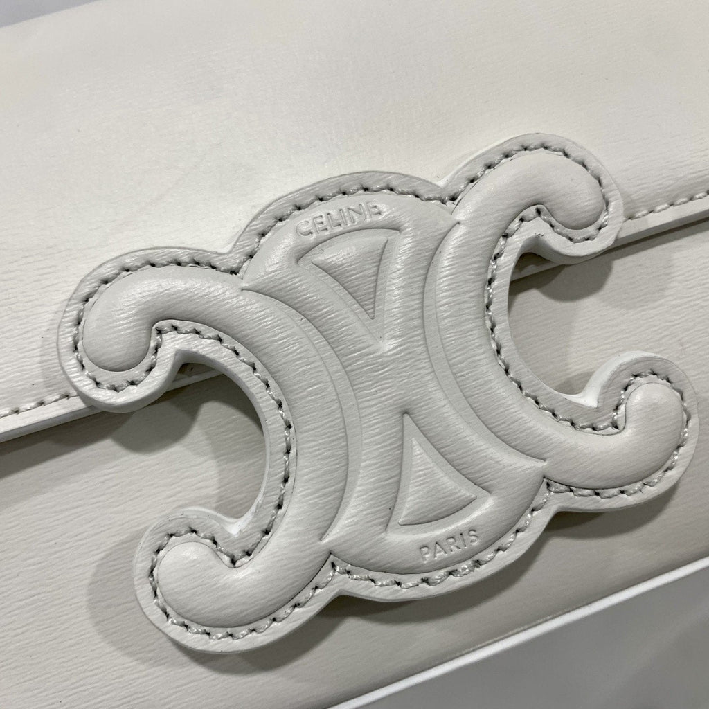 GLAMI Chain Shoulder Bag Cuir Triomphe White For Women 7.9in/20cm