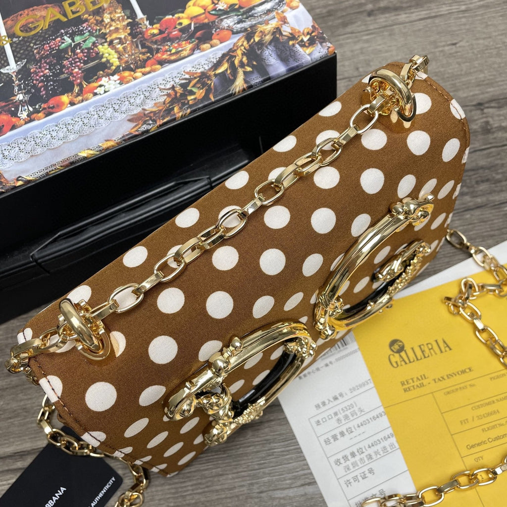 GLAMI GLAMI Girls CrossBody Bag With Polka Dots Brown For Women 8.3in/21cm GLAMI