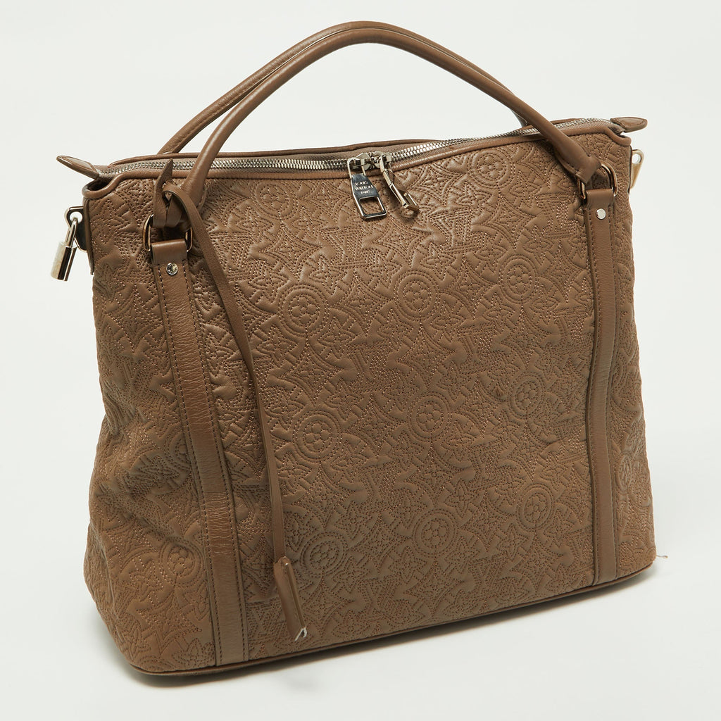 Louis Vuitton Gris Pearl Monogram Antheia Leather Ixia Mm Bag