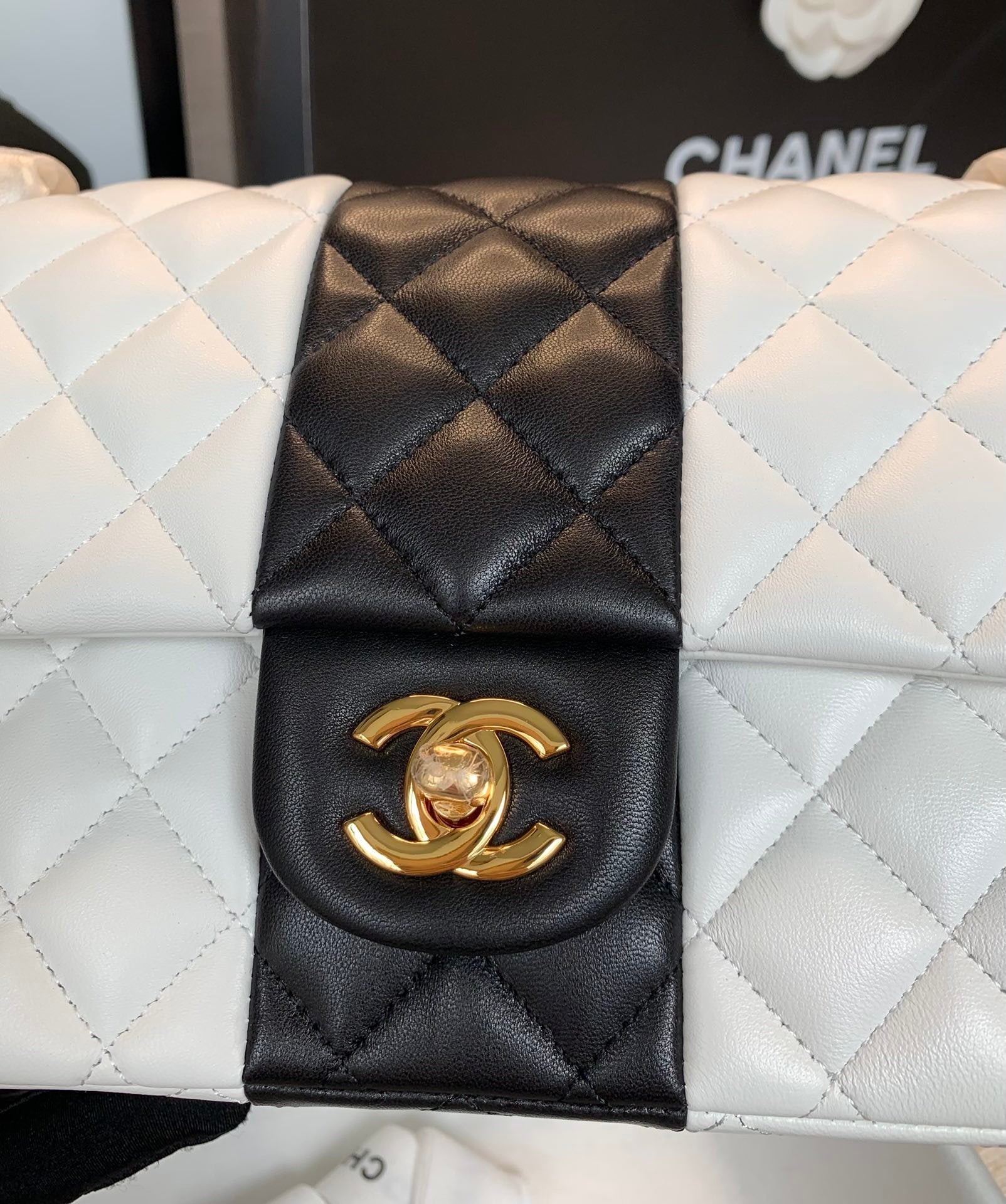CHLMini GlamIap Bag White For Women 9.8in/25cm