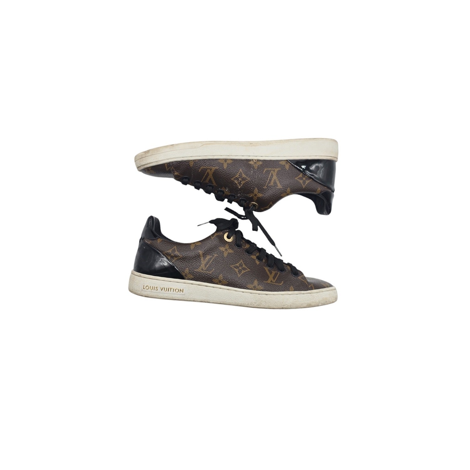 Louis Vuitton Monogram Canvas and Patent Frontrow Sneakers- Sz. 37