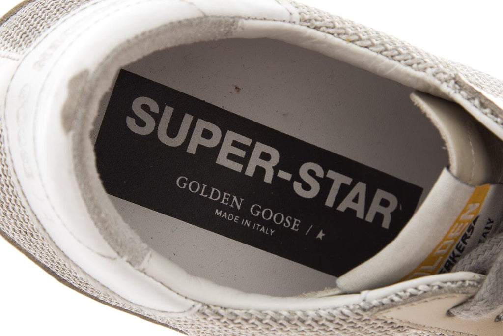 Golden Goose Grey Netting Black Star Super Star Sneakers SZ 35