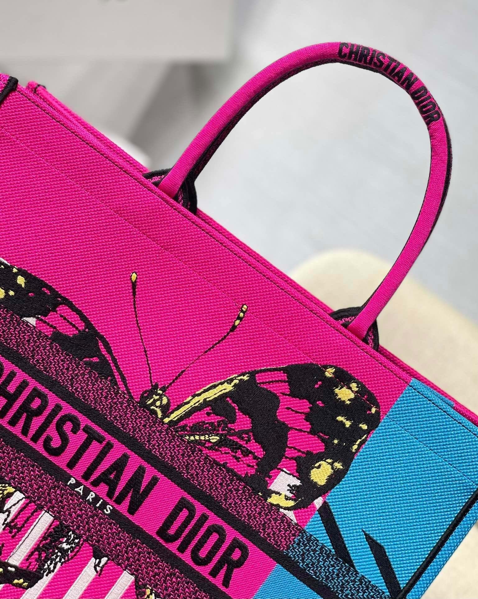 GLAMI Large Book Tote Pink And Blue, For Women, WomenÃ¢â‚¬â„¢s Handbags 16.5in/42cm CD