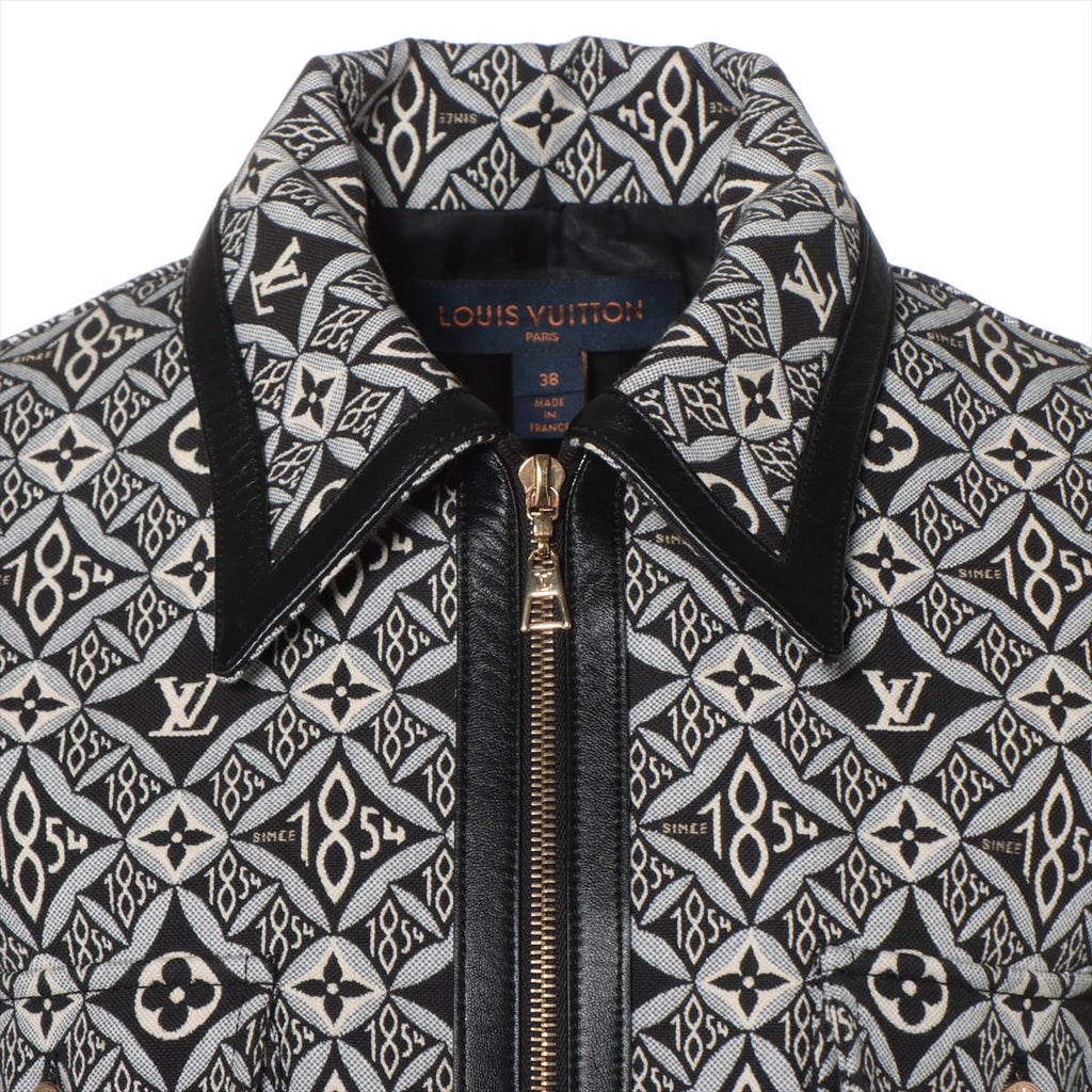 Louis Vuitton Cotton Jacket 38  Black x Grey Boxing Cut Jacket since 1854 Monogram  FKJA12ZFK