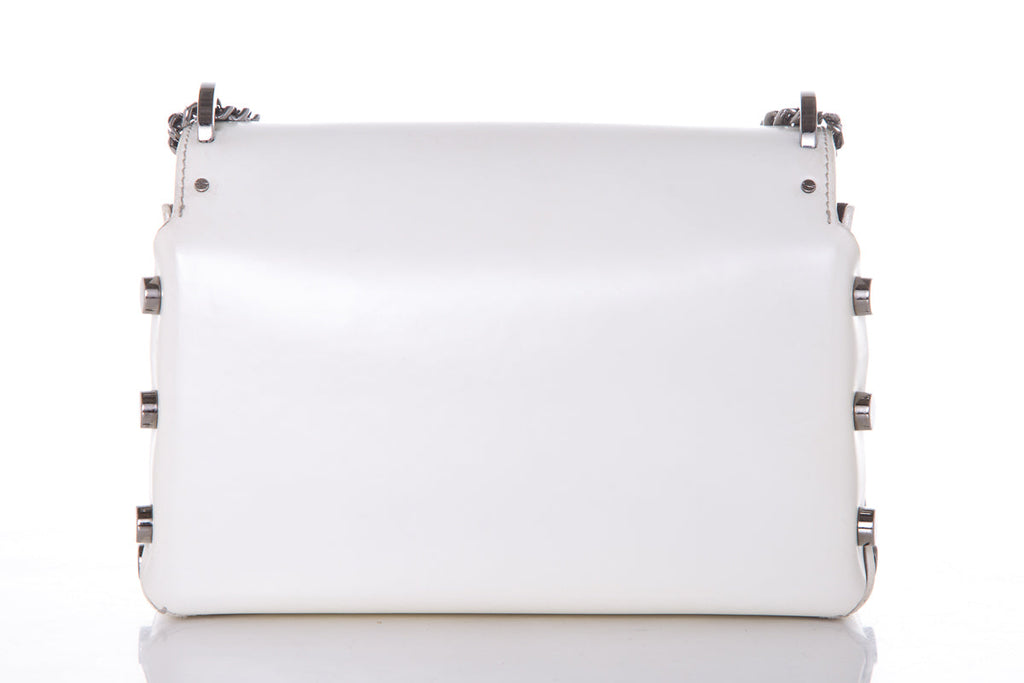 Jimmy Choo White Varenne Quad Cross-Body