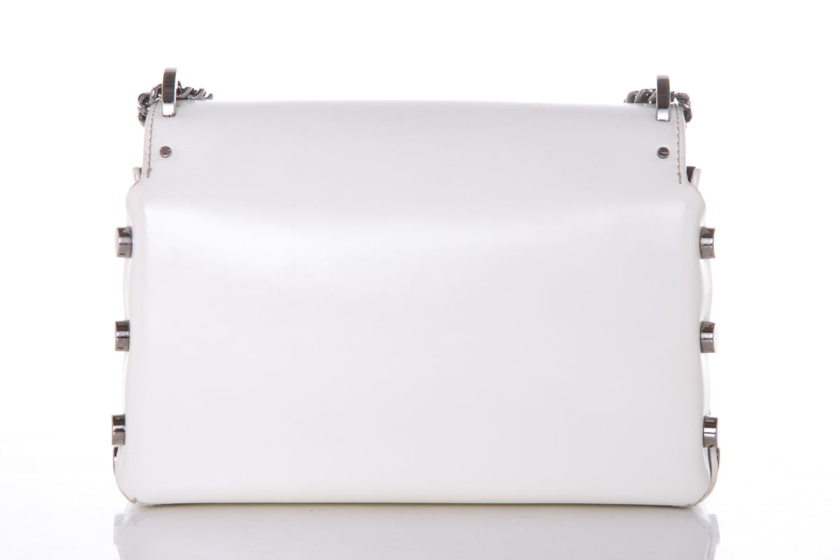 Jimmy Choo White Varenne Quad Cross-Body