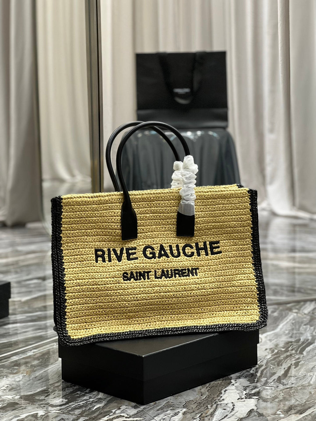 GLAMI Rive Gauche Tote Bag In Raffia For Women 18.9in/48cm YSL 685742GAAAG2099