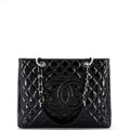CHANEL Grand Shopping Tote Quilted Patent
