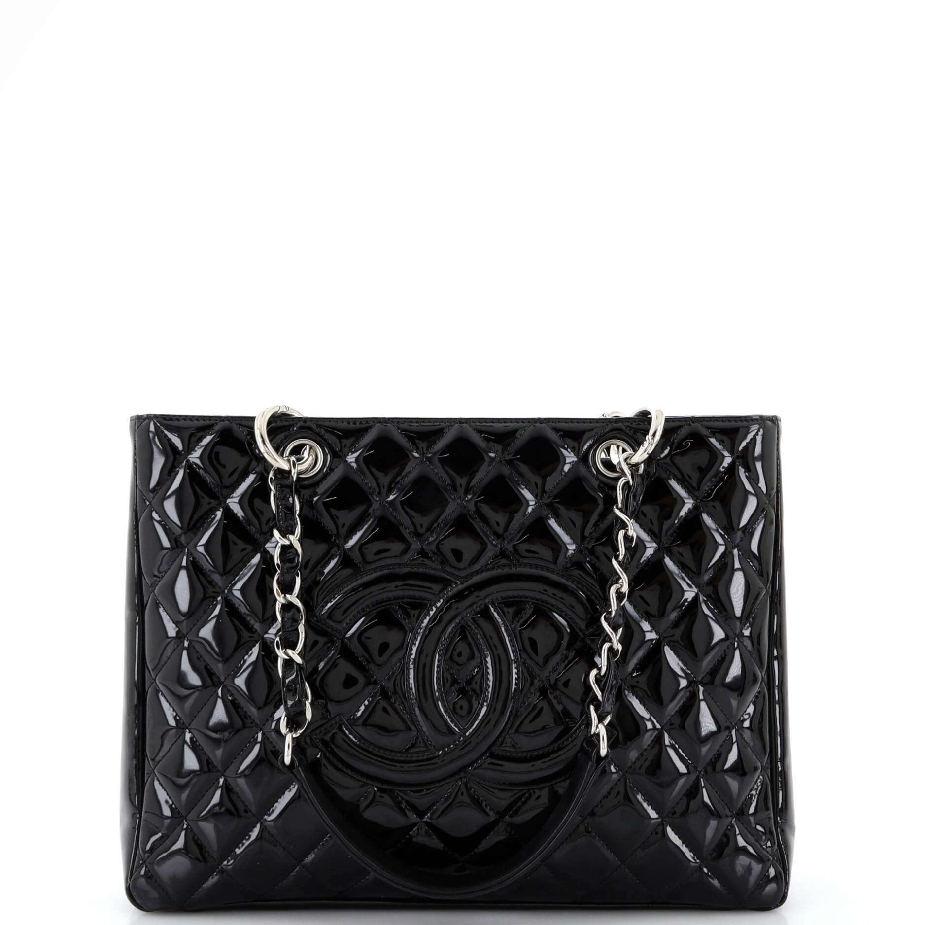 CHANEL Grand Shopping Tote Quilted Patent