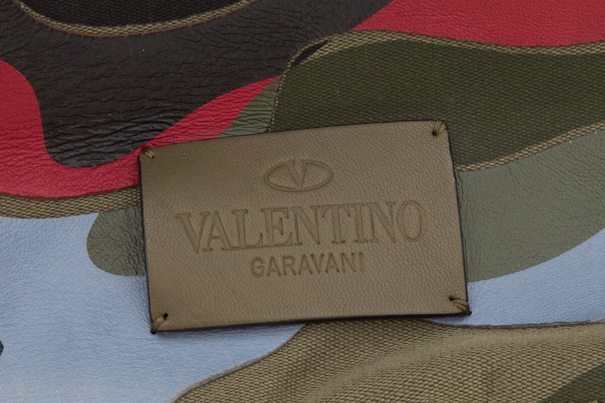 Valentino Camo Abstract Stitch Tote