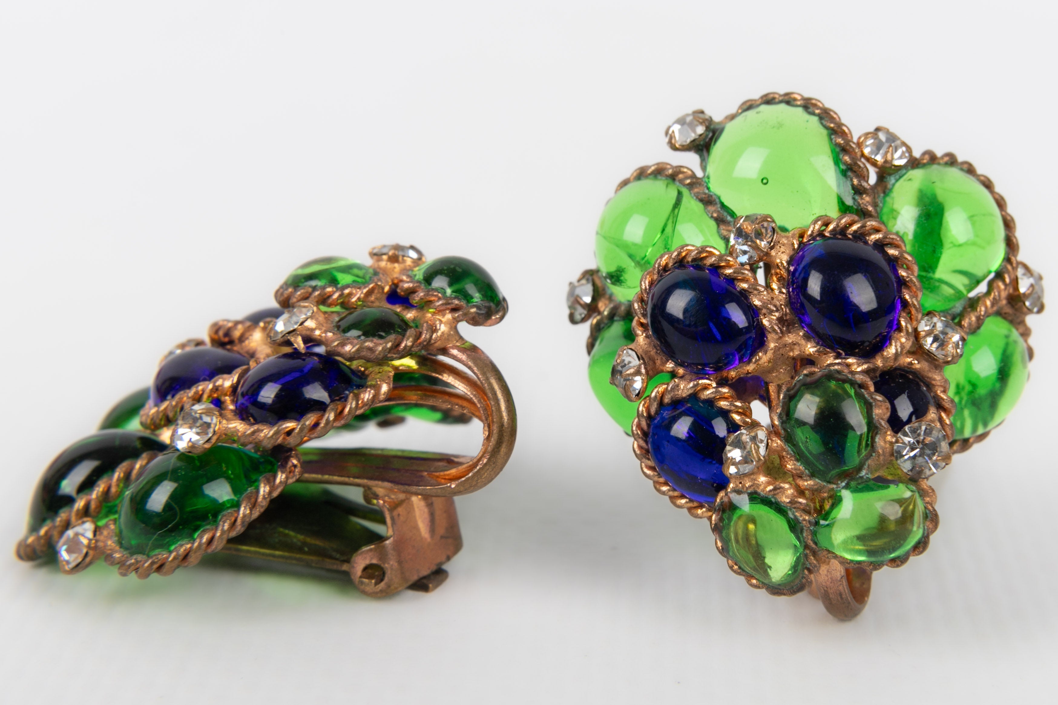 Boucles d'oreilles en pÃƒÆ’Ã‚Â¢te de verre