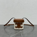 GLAMI Small Box Cuir Triomphe In Textile Natural / Tan For Women 4in/11cmÃƒâ€šÃ‚Â 