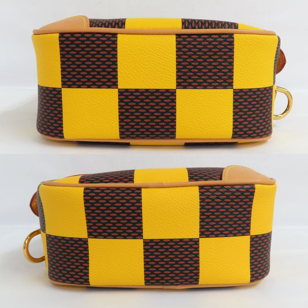 Louis Vuitton Chess Messenger N40562 Damier Pop Johnmat Yellow 24SS Farel Williams 2WAY Top Handle Shoulder Bag Mens