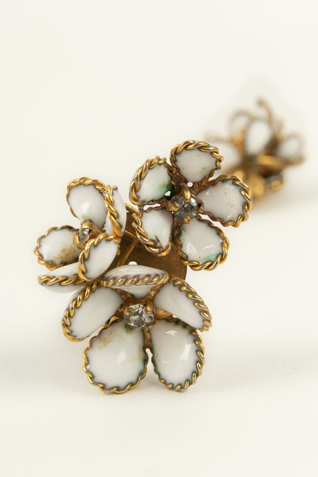 Boucles d'oreilles Gripoix ancien