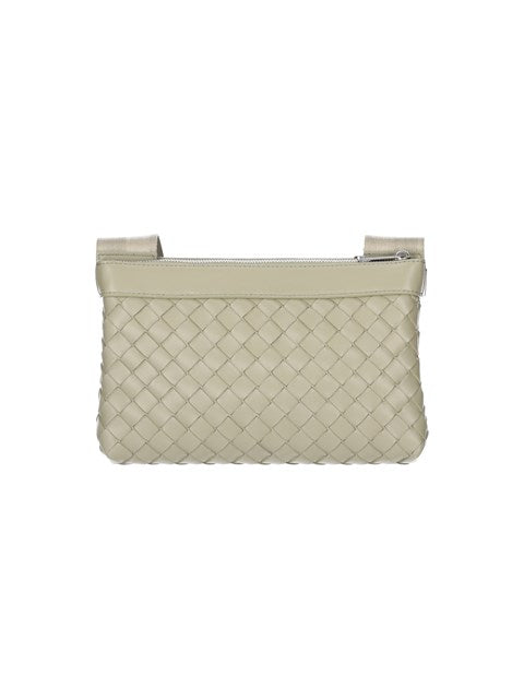Bottega Veneta Men "Classic Intrecciato Duo" Shoulder Bag