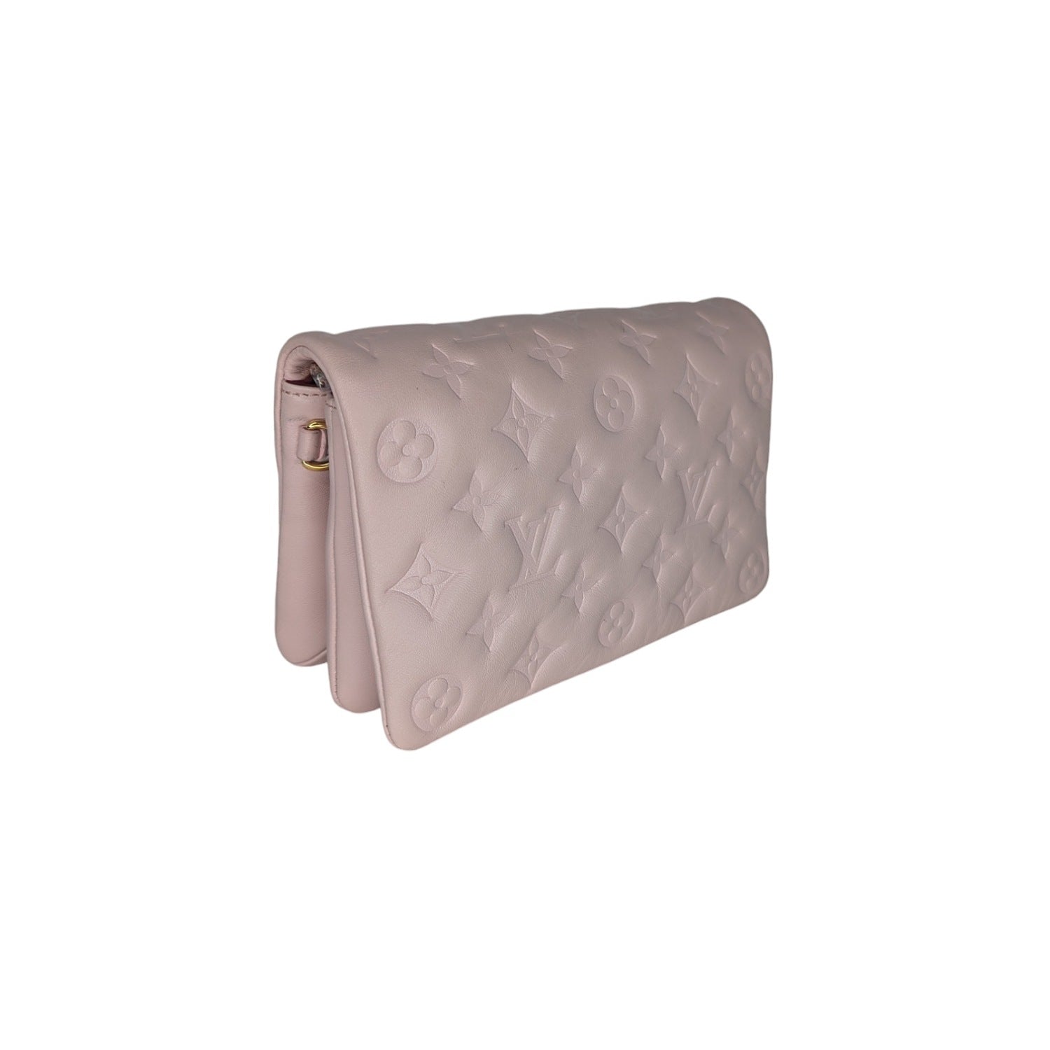 Louis Vuitton Pink Monogram Embossed Lambskin Coussin Pochette