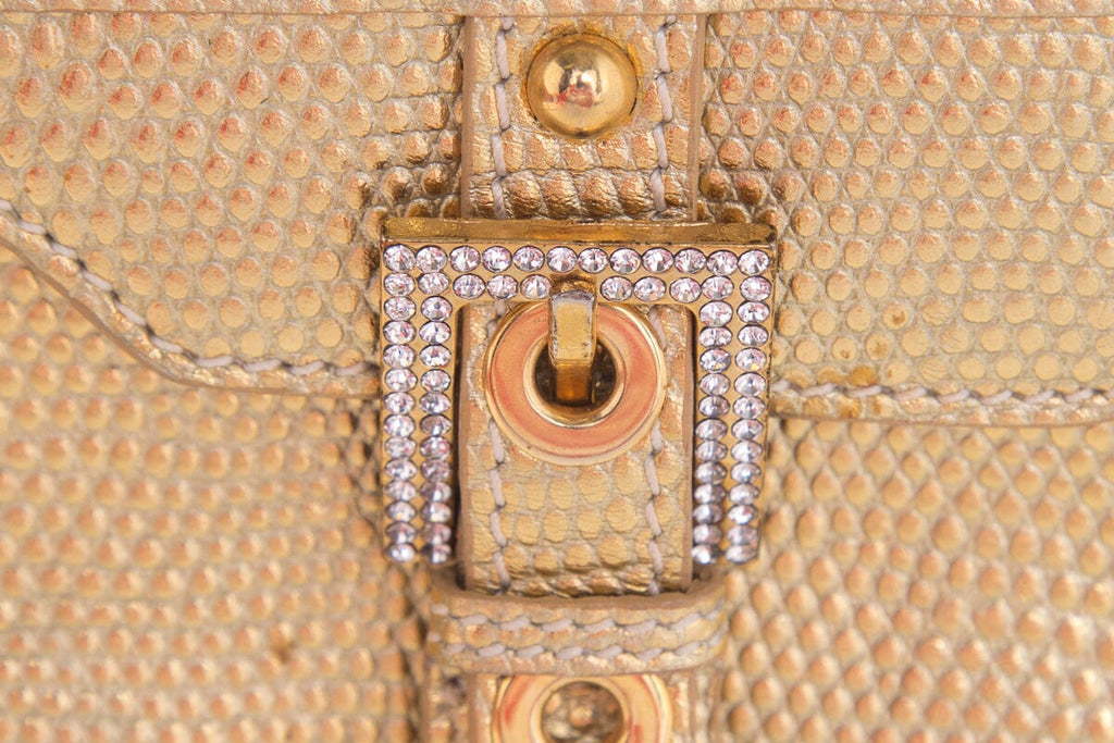 Dolce & Gabbana Vintage Gold & Rhinestone Buckle Handbag