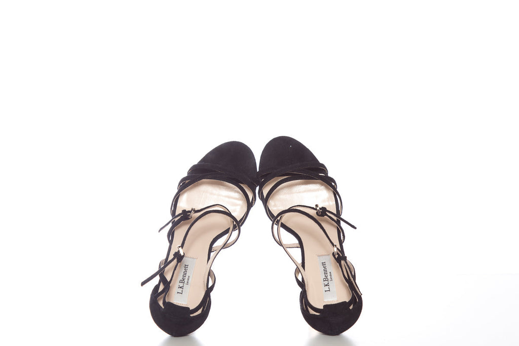 LK Bennett 38 Black Wedge SZ 38