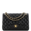 CHANEL Classic Double Flap Bag Quilted Lambskin Jumbo