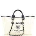 CHANEL Deauville Tote Raffia Medium