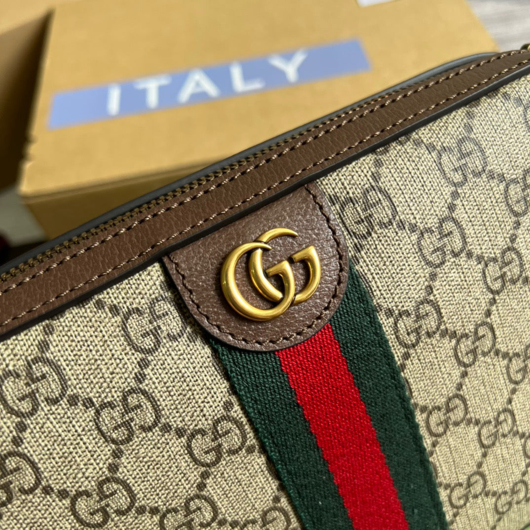 gg Ophidia gg Shoulder Bag Beige And Ebony gg Supreme Canvas For Women  9.2in/23cm gg 699439 9C2ST 8920
