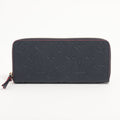 Louis Vuitton Monogram Emplant Portefolio Clemence M69415 Marine Round  Wallet