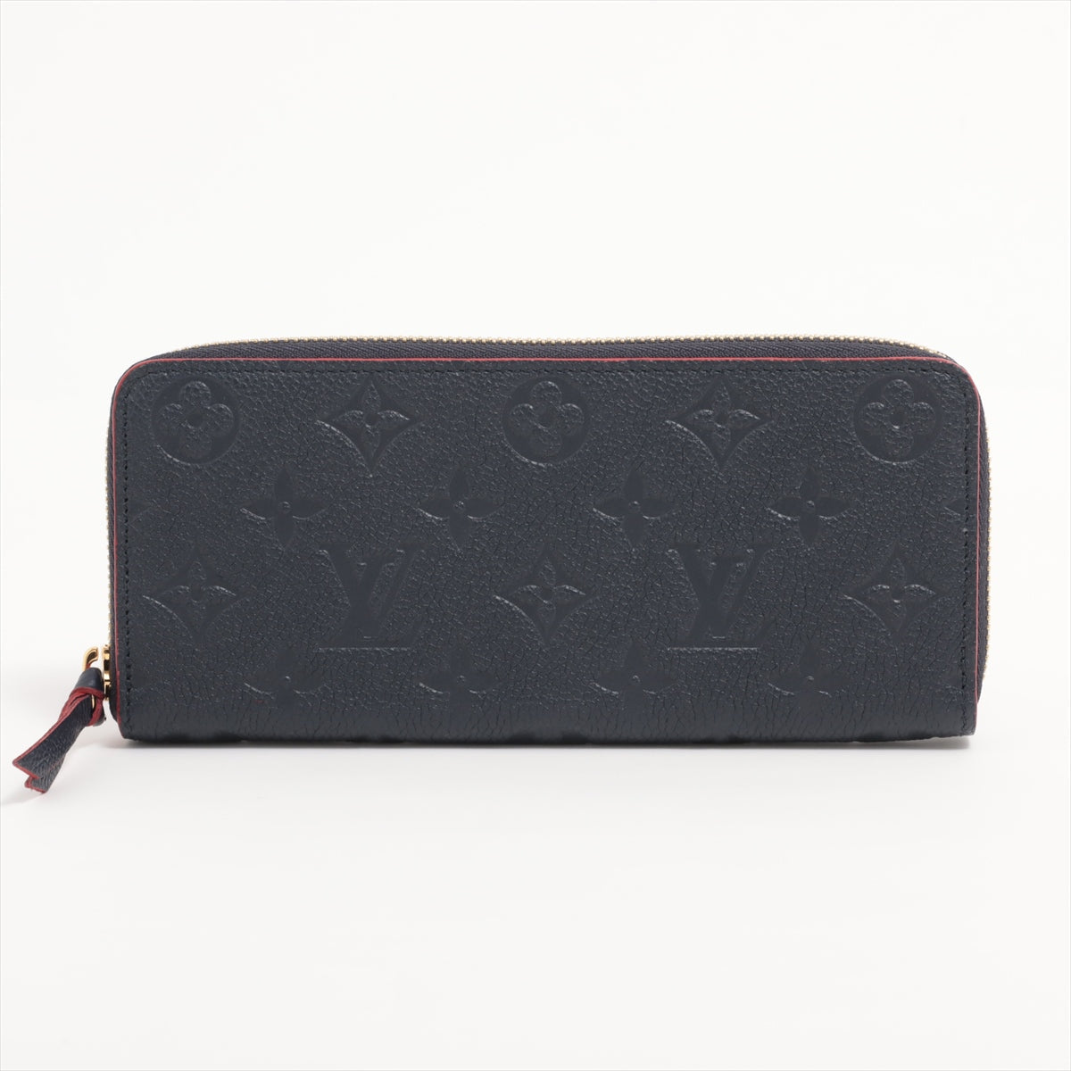 Louis Vuitton Monogram Emplant Portefolio Clemence M69415 Marine Round  Wallet