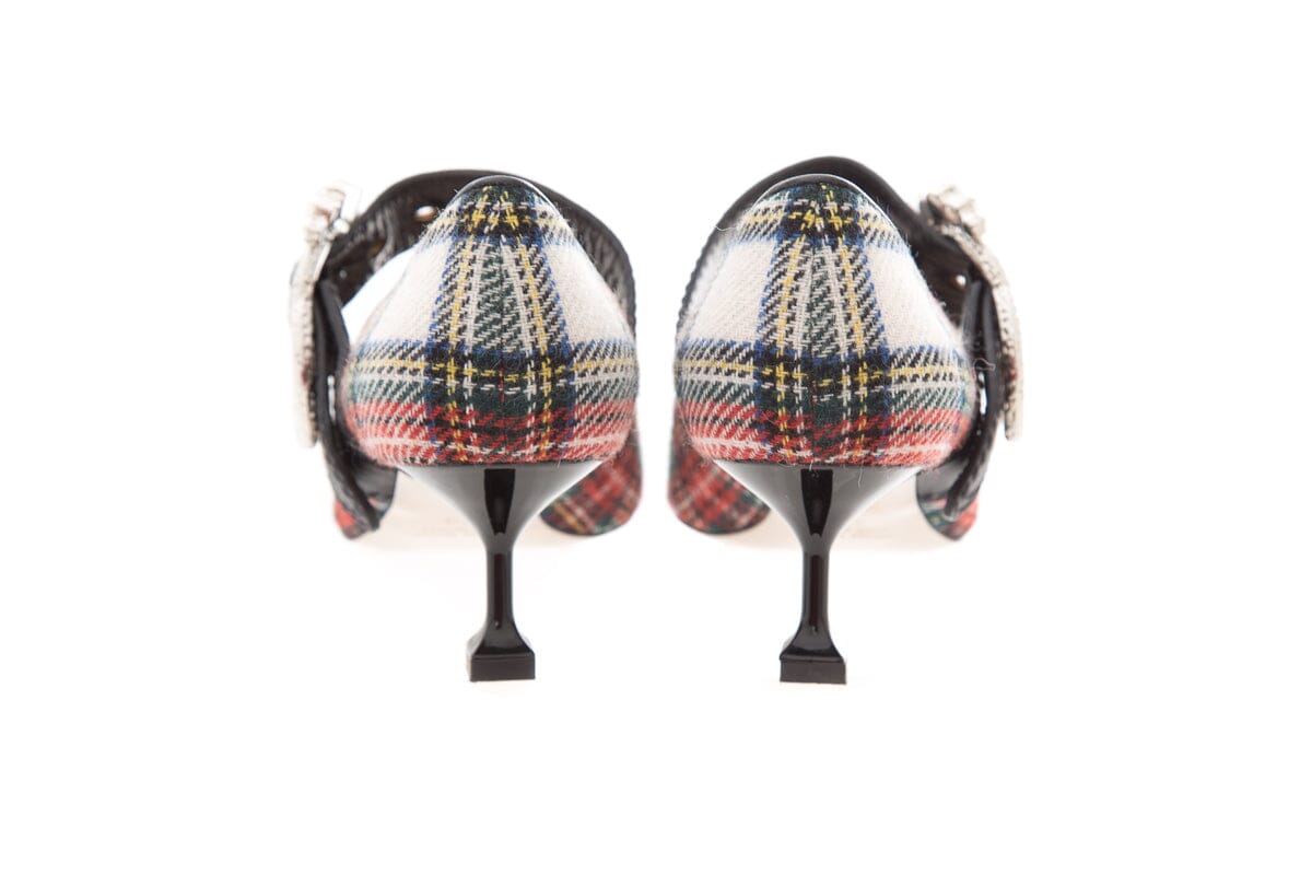 Miu Miu Plaid Kitten Heels SZ 39.5