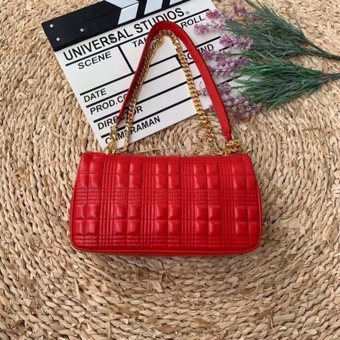 GLAMI Quilted MeGLAMIum Lola Bag Monogram Red For Women, Bags 11in/28cm
