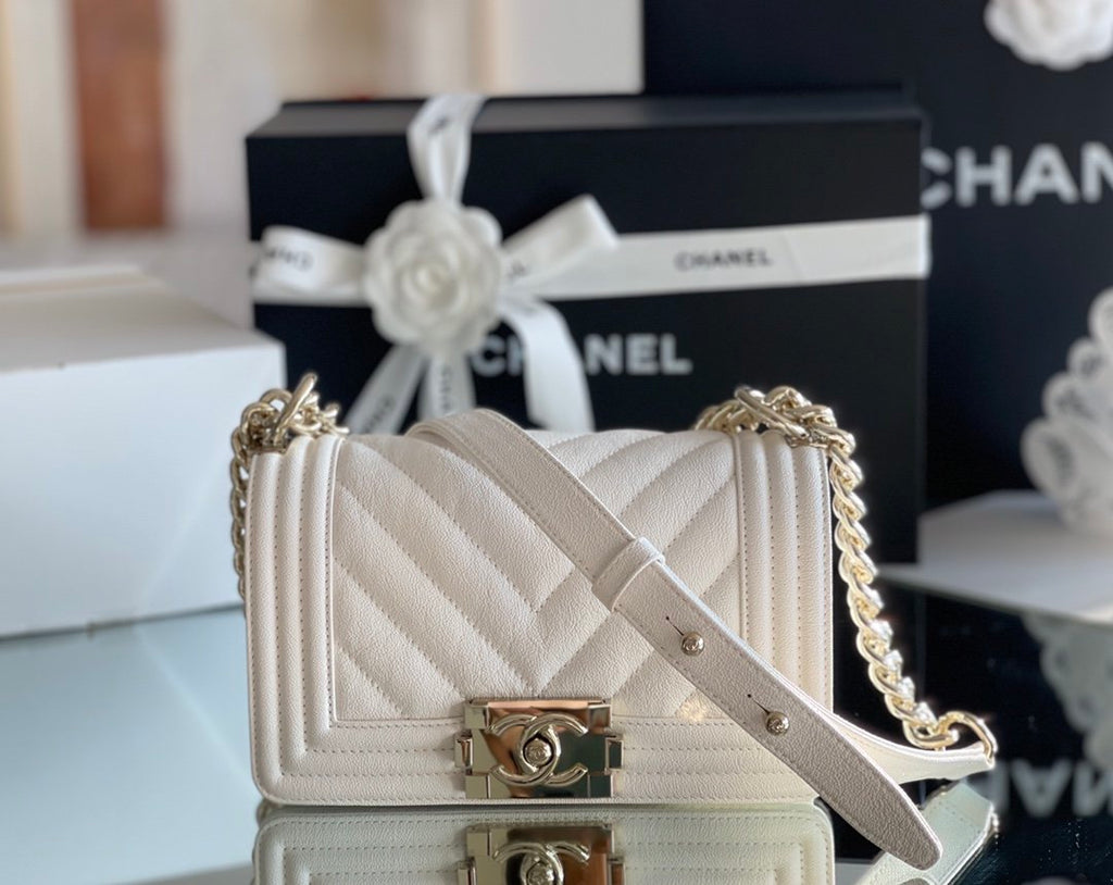 CHLMini Boy GlamIapbag White For Women 5.9in/15cm