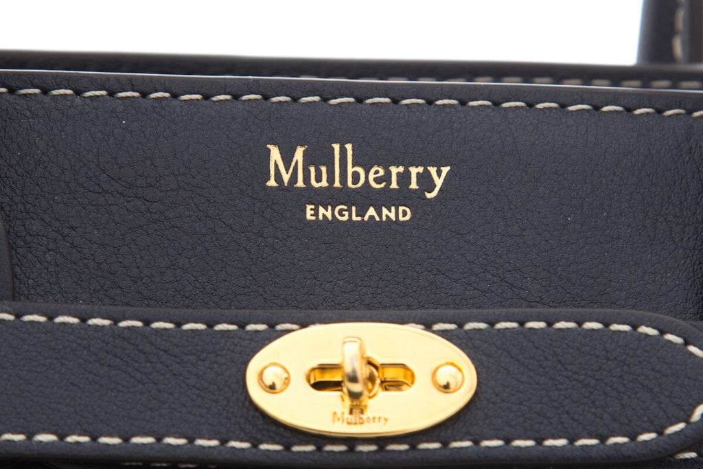 Mulberry Midnight Navy Bayswater Zipped Mini Handbag