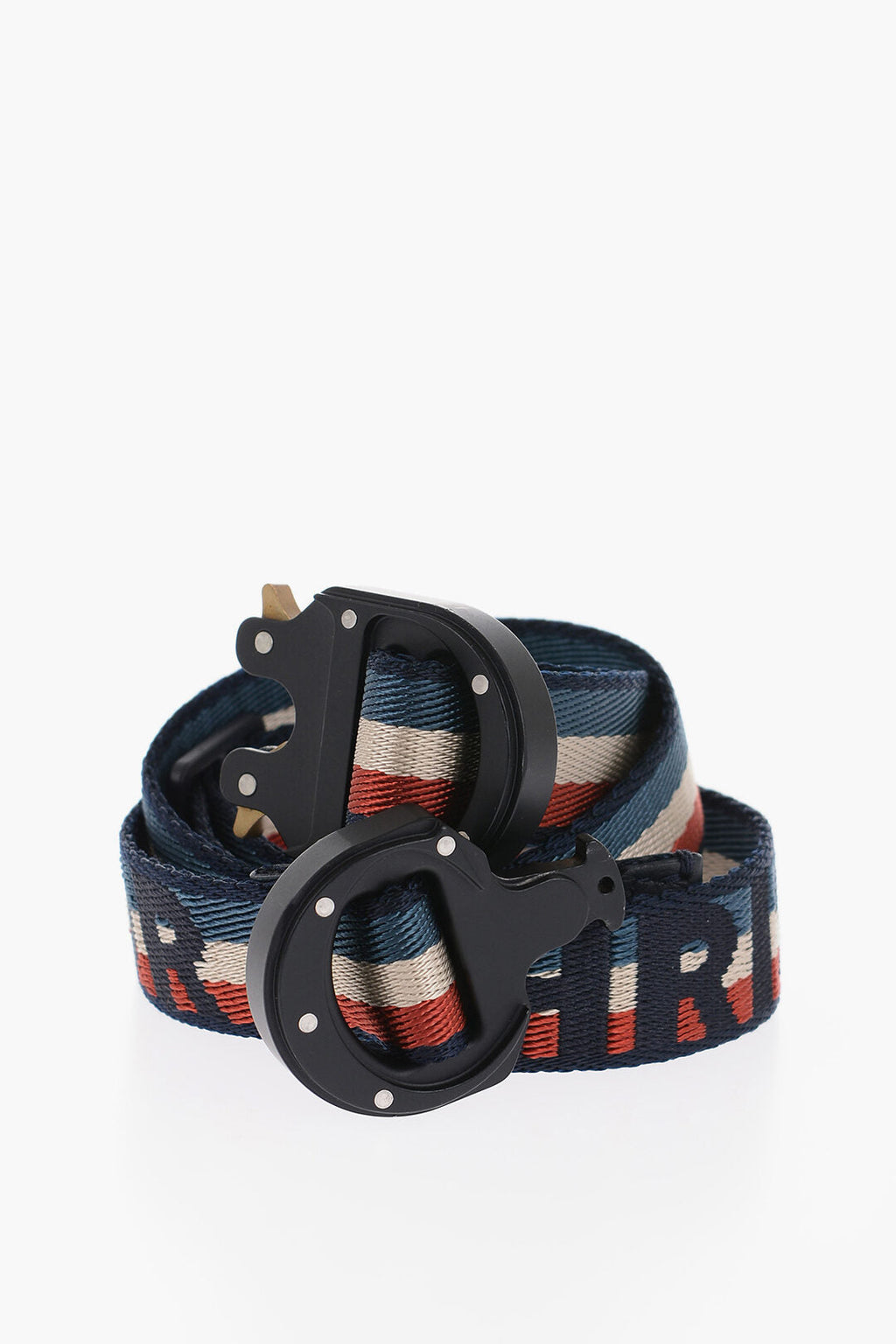 Dior Striped Belt With Embroidered Logo 25Mm