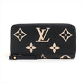 Louis Vuitton Bi-Color Monogram Amplant  Wallet M80481 NoirCreme Round Zip Wallet