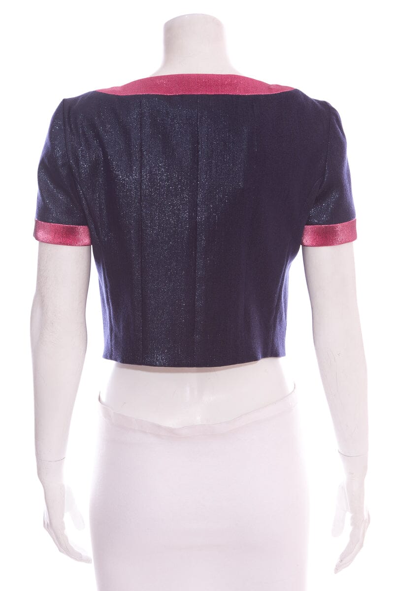 Chanel ICON 2022 Blue & Pink Short Sleeve Jacket SZ 38 NWT