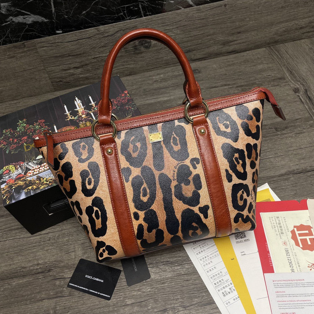 GLAMI Small Leopard-Print Crespo Shopper With Branded Plate Muticolour For Women 10.4in/26cm GLAMI GLAMI2216AW384HYNBM