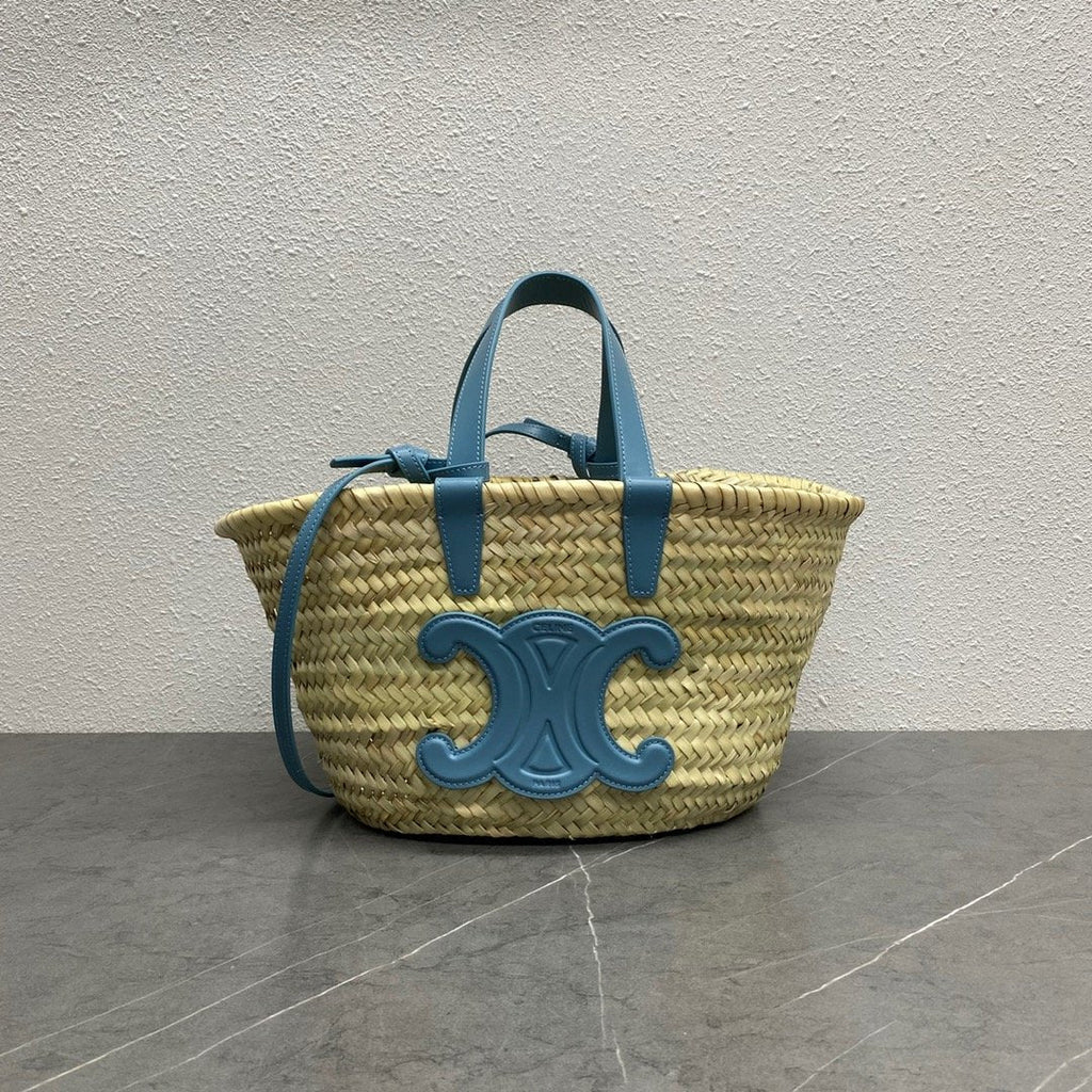 GLAMI Teen Triomphe GLAMI Classic Panier In Palm Leaves And Lizard Blue For Women 8in/20cmÃƒâ€šÃ‚Â 