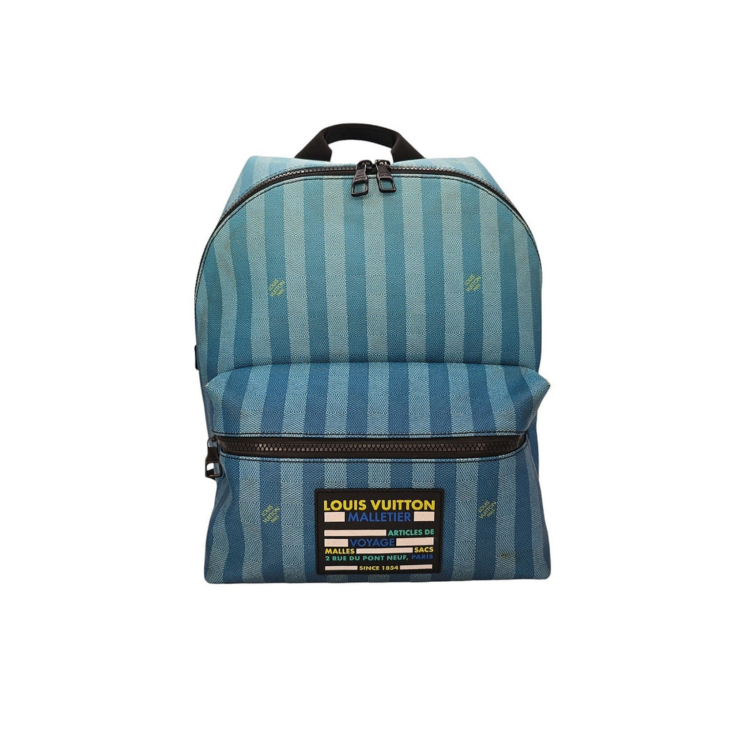 Louis Vuitton Blue Gradient Damier Stripes Discovery Backpack